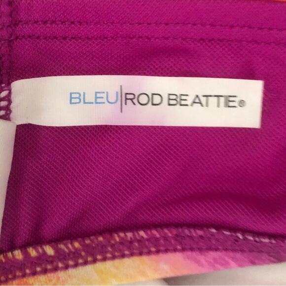 Bleu Rod Beattie NWT Multi Brushstroke Front Band Colorful Bikini Bottom Size 14 - Picture 12 of 16